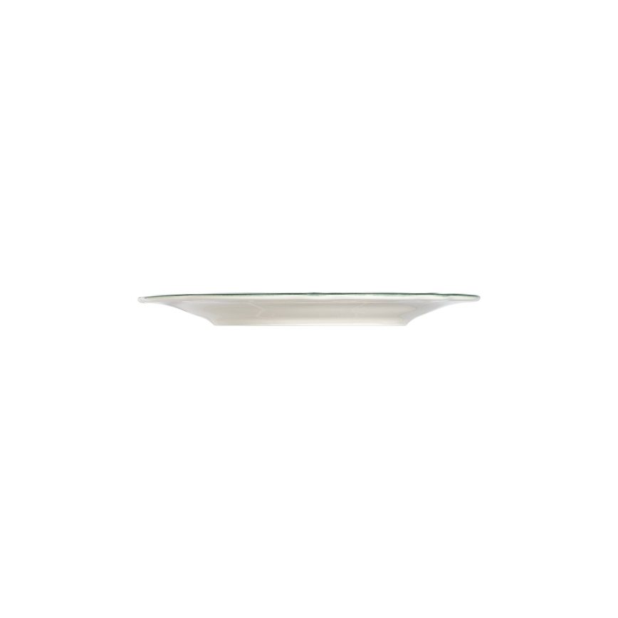 24-częściowy zestaw obiadowy, biały/zielony, porcelana