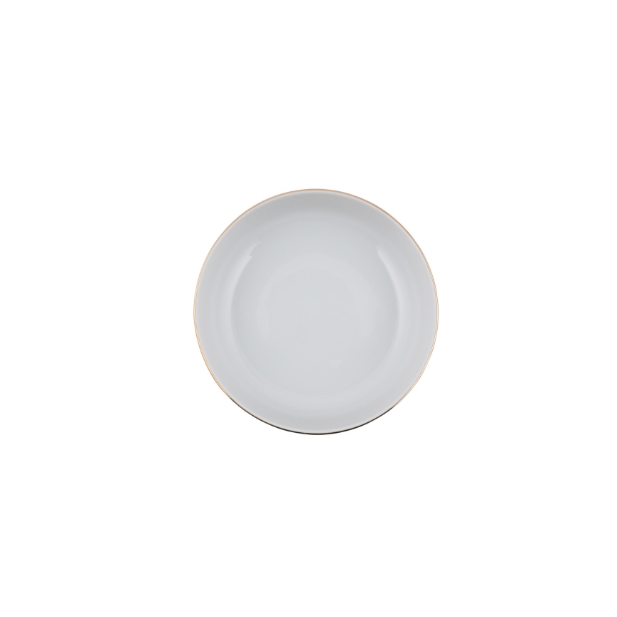 24-częściowy zestaw obiadowy, biały/złoty, porcelana