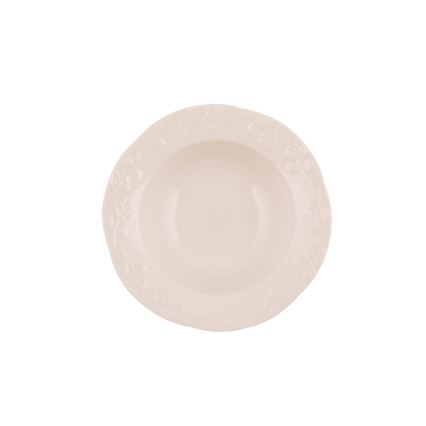 24-częściowy zestaw obiadowy, kremowy / porcelana