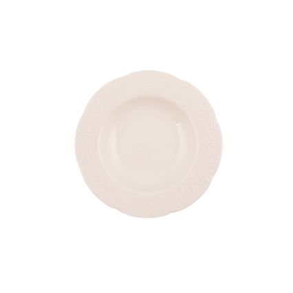 24-częściowy zestaw obiadowy, kremowy / porcelana