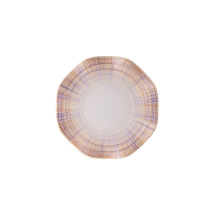 24-częściowy zestaw obiadowy, pomarańczowy/niebieski, porcelana