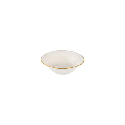 24-częściowy zestaw obiadowy, porcelana, biały/złoty