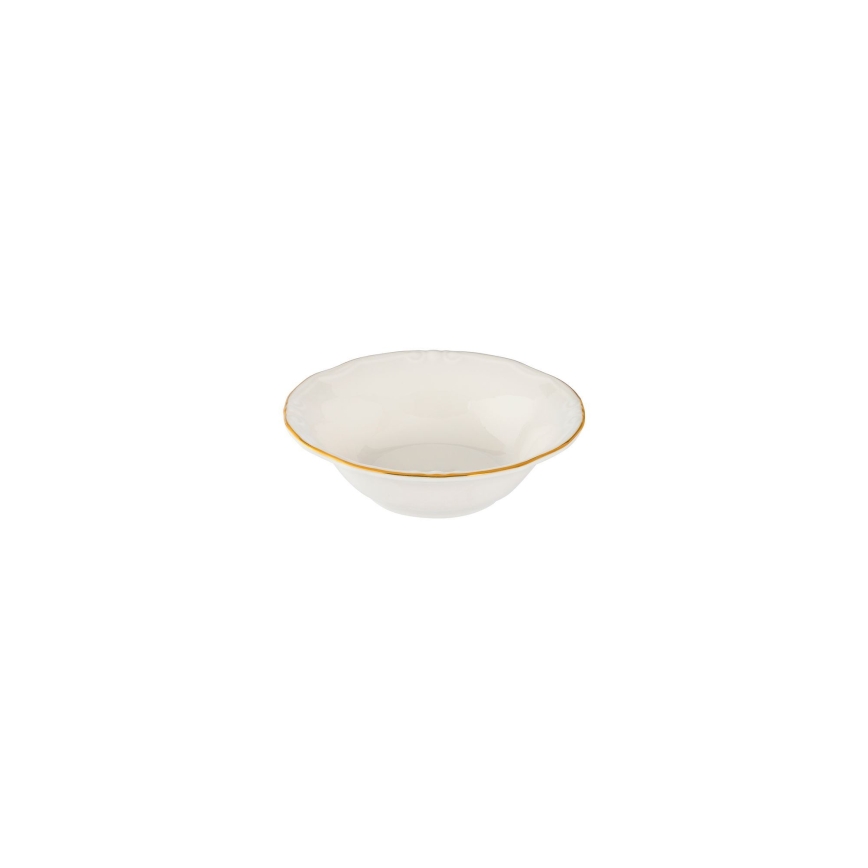24-częściowy zestaw obiadowy, porcelana, biały/złoty