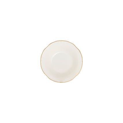 24-częściowy zestaw obiadowy, porcelana, biały/złoty