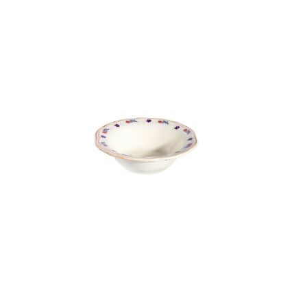 24-częściowy zestaw obiadowy, porcelanowy, biały/niebieski/czerwony