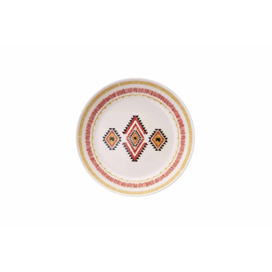 24-częściowy zestaw obiadowy, wielobarwny, ceramiczny