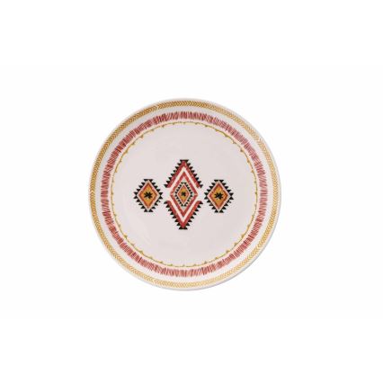 24-częściowy zestaw obiadowy, wielobarwny, ceramiczny