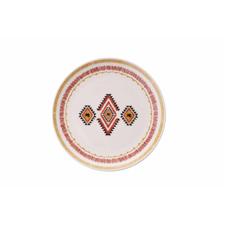 24-częściowy zestaw obiadowy, wielobarwny, ceramiczny