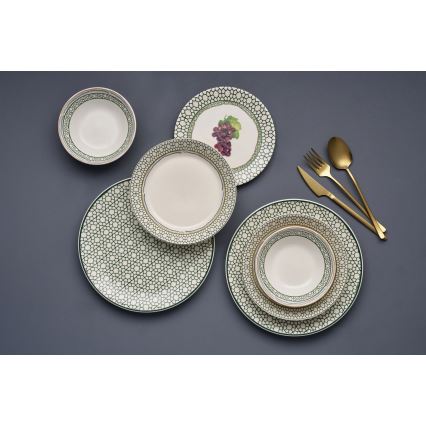 24-częściowy zestaw obiadowy, wielobarwny/ceramika