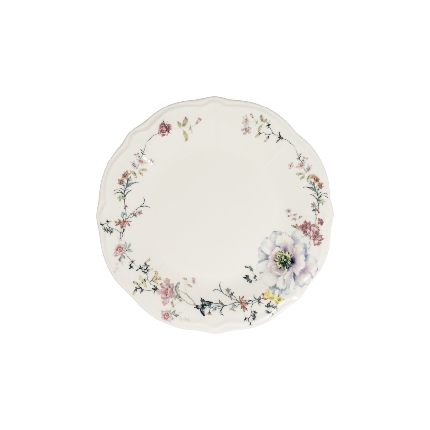 24-częściowy zestaw obiadowy, wielobarwny, porcelana