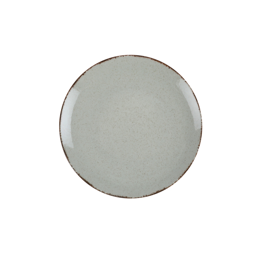 24-częściowy zestaw obiadowy, zielony/porcelana