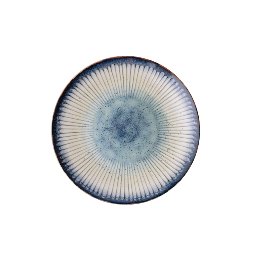 24-elementowy zestaw obiadowy, niebieski, porcelana