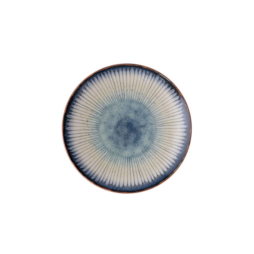 24-elementowy zestaw obiadowy, niebieski, porcelana