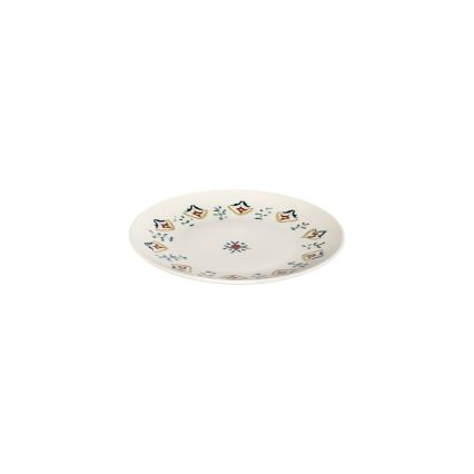 24‑częściowy wielobarwny zestaw obiadowy z porcelany