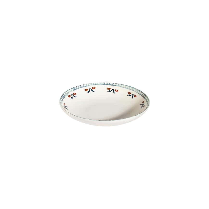 24‑częściowy wielobarwny zestaw obiadowy z porcelany