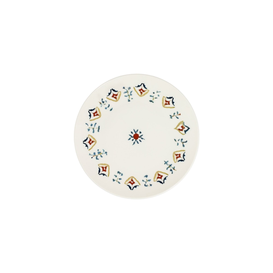 24‑częściowy wielobarwny zestaw obiadowy z porcelany