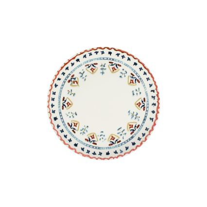 24‑częściowy wielobarwny zestaw obiadowy z porcelany