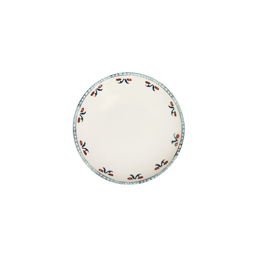 24‑częściowy wielobarwny zestaw obiadowy z porcelany
