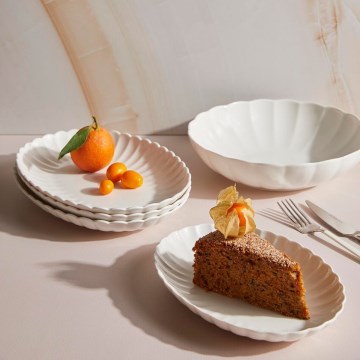 27-częściowy zestaw obiadowy, biały/porcelana