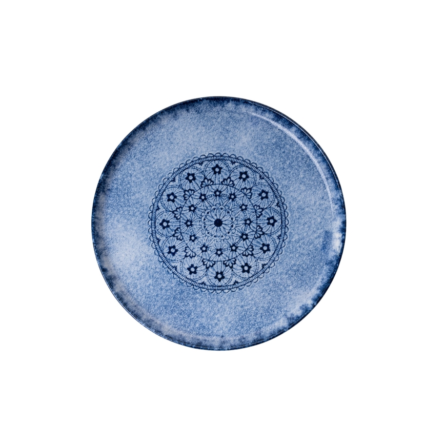 27-częściowy zestaw obiadowy, niebieski/porcelana