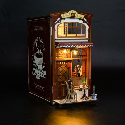 2Kids Toys - 3D puzzle LED Podpórka do książek Kawiarnia 2xAAA