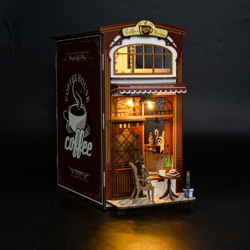 2Kids Toys - 3D puzzle LED Podpórka do książek Kawiarnia 2xAAA