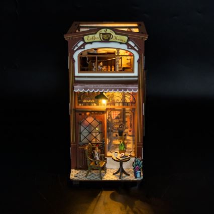 2Kids Toys - 3D puzzle LED Podpórka do książek Kawiarnia 2xAAA