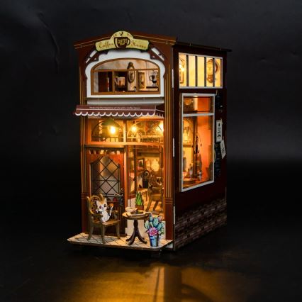 2Kids Toys - 3D puzzle LED Podpórka do książek Kawiarnia 2xAAA