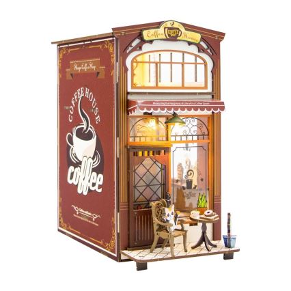 2Kids Toys - 3D puzzle LED Podpórka do książek Kawiarnia 2xAAA