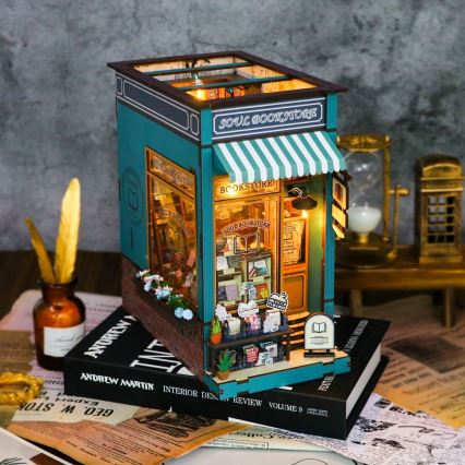2Kids Toys - 3D układanka LED Podpórka do książek Księgarnia duszy 2xAAA