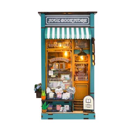 2Kids Toys - 3D układanka LED Podpórka do książek Księgarnia duszy 2xAAA