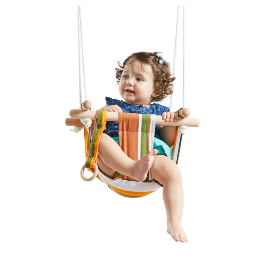 2Kids Toys - Dziecięca huśtawka tekstylna pasiasty