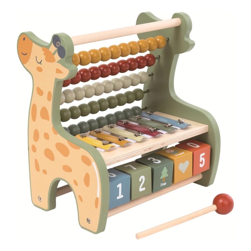 2Kids Toys - Drewniana wielofunkcyjna liczydło Żyrafa