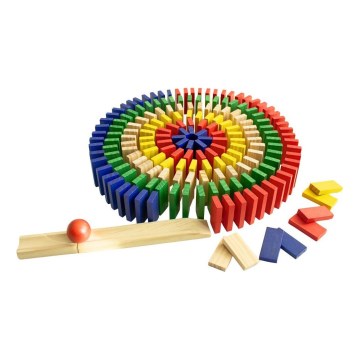 2Kids Toys - Drewniane kolorowe domino, 400 szt.