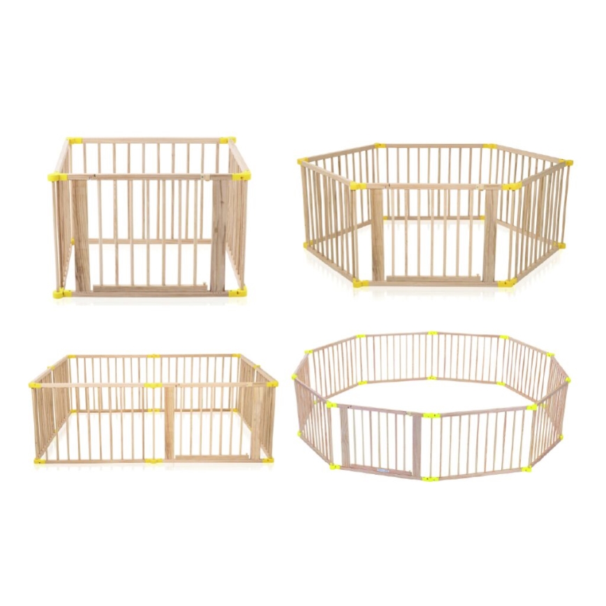 2Kids Toys - Drewniany kojec dziecięcy XXL 210x210 cm beżowy