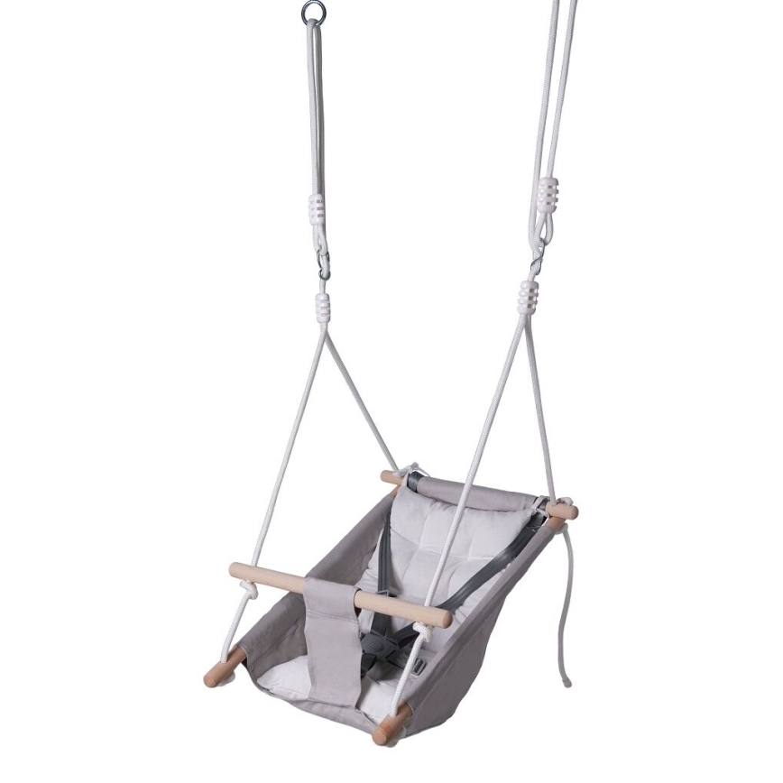 2Kids Toys - Dziecięca huśtawka tekstylna dla najmłodszych szare