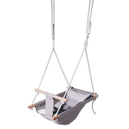 2Kids Toys - Dziecięca huśtawka tekstylna dla najmłodszych szare