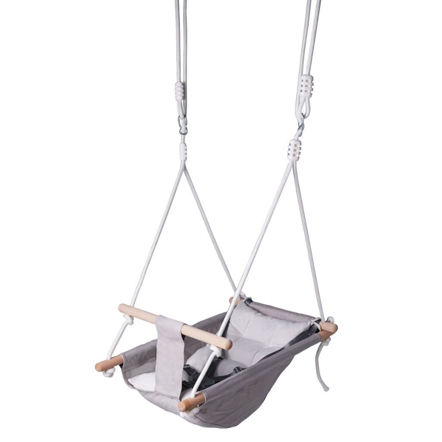 2Kids Toys - Dziecięca huśtawka tekstylna dla najmłodszych szare