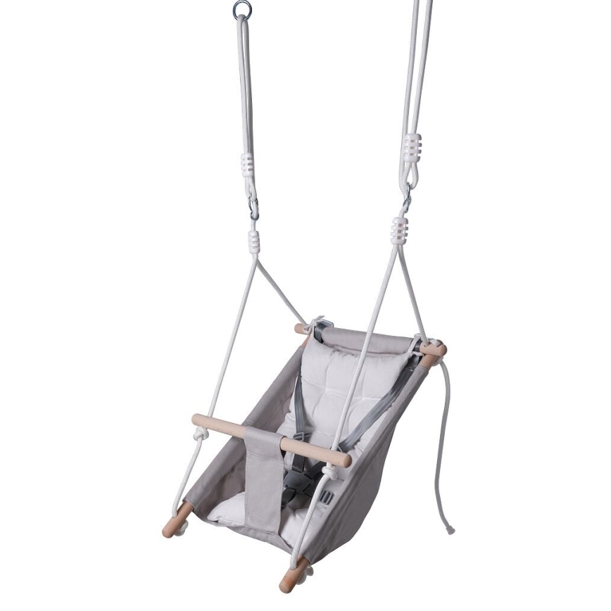 2Kids Toys - Dziecięca huśtawka tekstylna dla najmłodszych szare