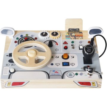 2Kids Toys - Interaktywna tablica manipulacyjna w kształcie samochodu, zasilanie 3x AAA