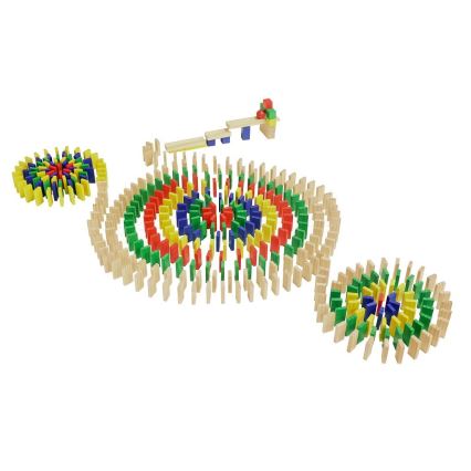 2Kids Toys - Kolorowe drewniane domino 800 szt.