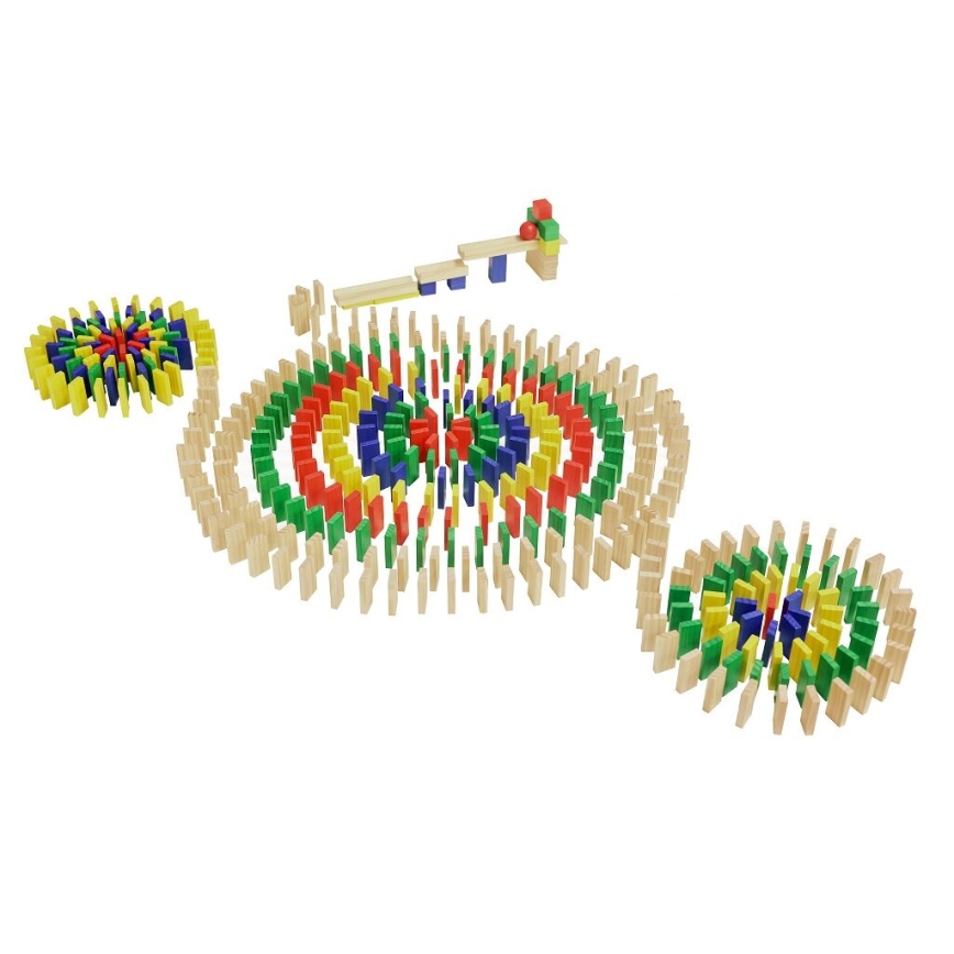 2Kids Toys - Kolorowe drewniane domino 800 szt.