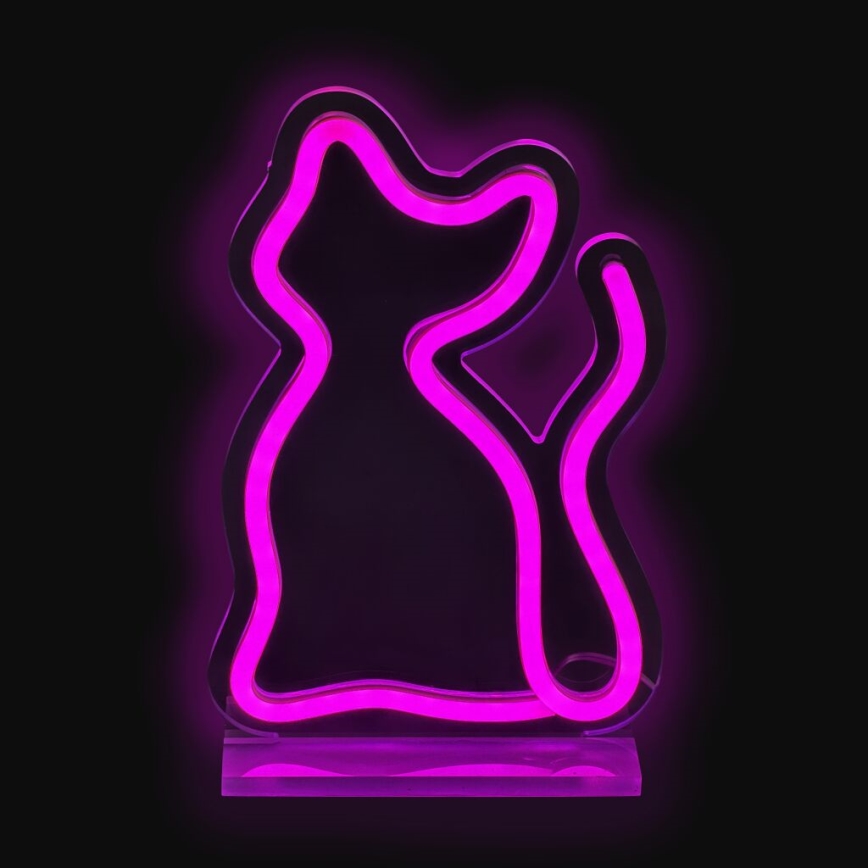 2Kids Toys - LED Neon stołowy dekoracja LED/5W/USB kot