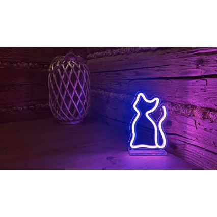 2Kids Toys - LED Neon stołowy dekoracja LED/5W/USB kot