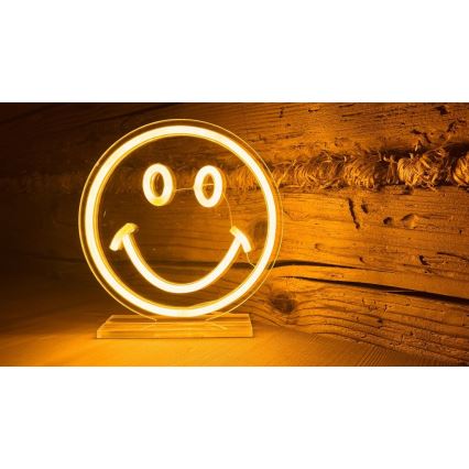 2Kids Toys - LED Neon stołowy dekoracja LED/5W/USB uśmiech
