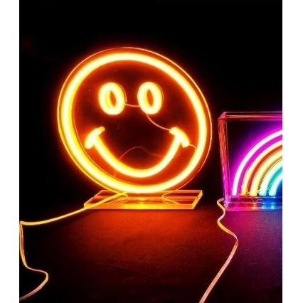 2Kids Toys - LED Neon stołowy dekoracja LED/5W/USB uśmiech