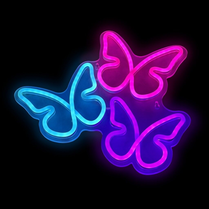 2Kids Toys - LED Neonowa dekoracja ścienna LED/5W/USB motyle
