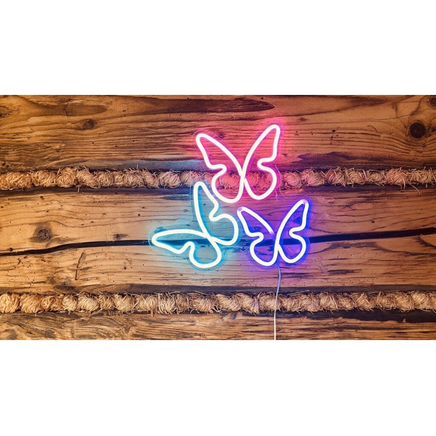2Kids Toys - LED Neonowa dekoracja ścienna LED/5W/USB motyle