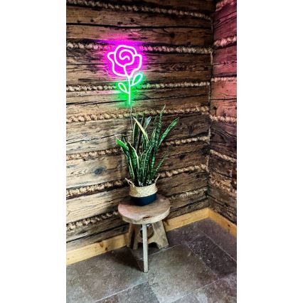 2Kids Toys - LED Neonowa dekoracja ścienna LED/5W/USB róża