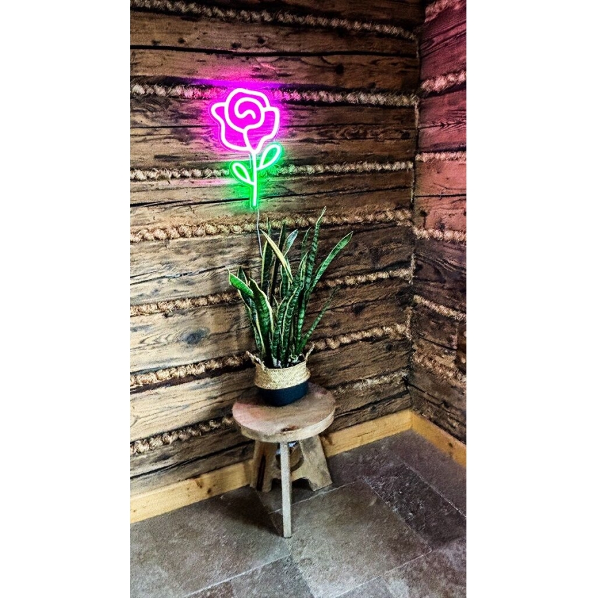 2Kids Toys - LED Neonowa dekoracja ścienna LED/5W/USB róża